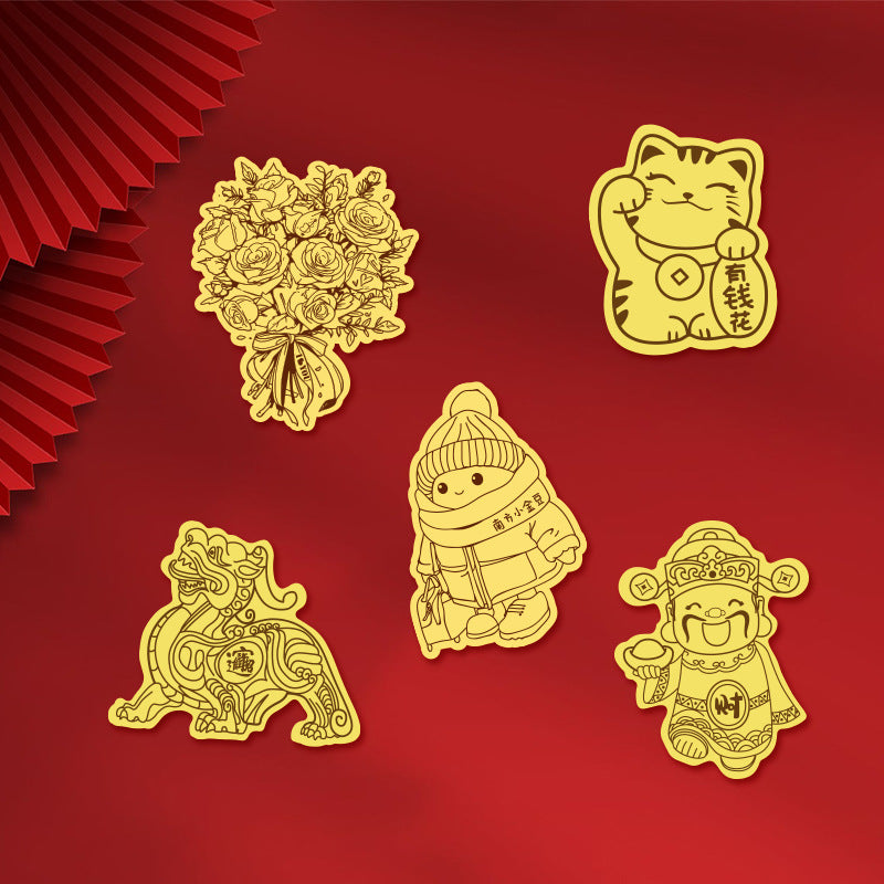 祝福迷你足金手机贴 足金999 G50328