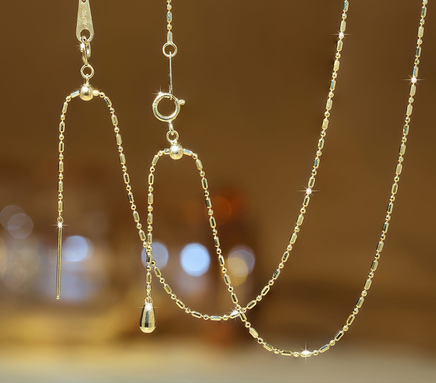 黄金竹节链 18K g50336