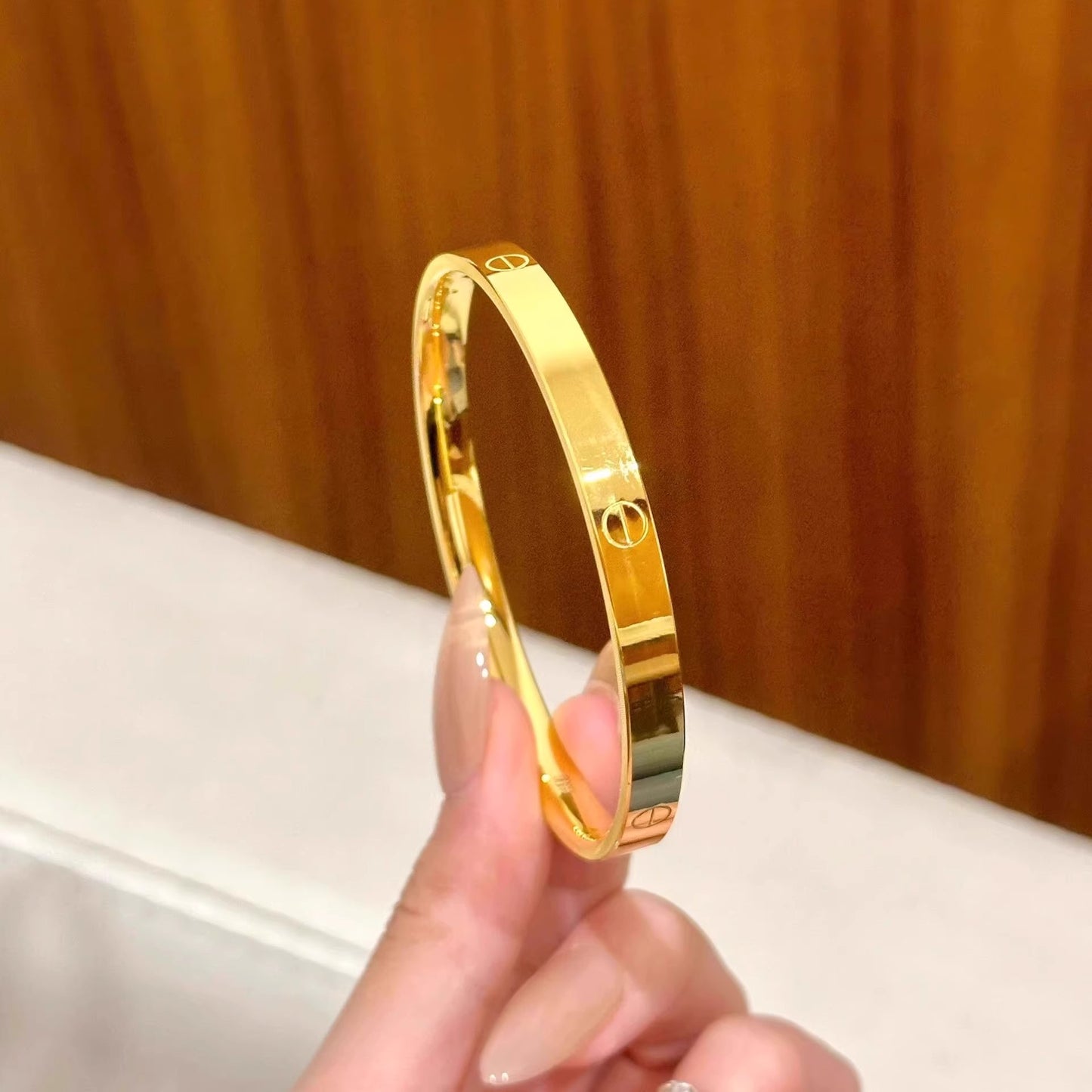 黄金一字手镯 G50317