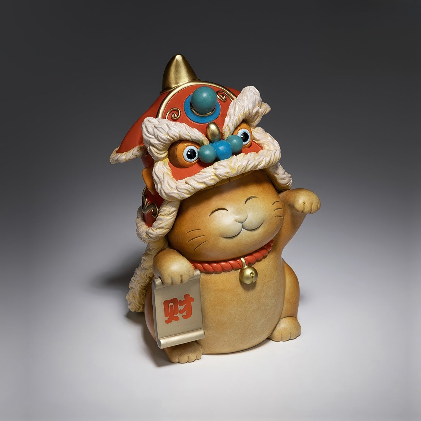 醒狮招财猫 黄铜 C50325
