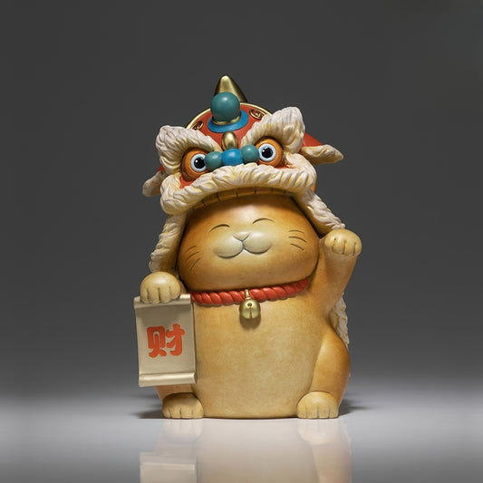 醒狮招财猫 黄铜 C50325