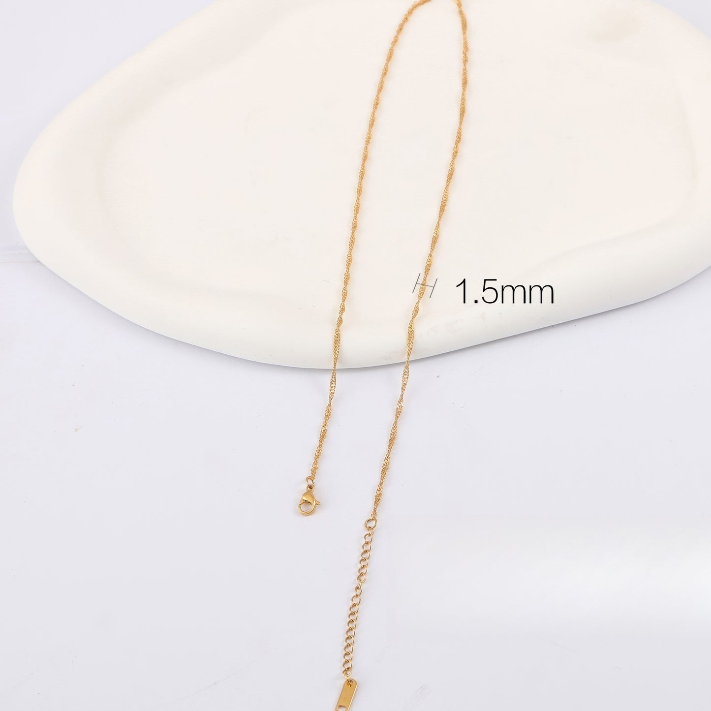 黄金素链 18K G50332