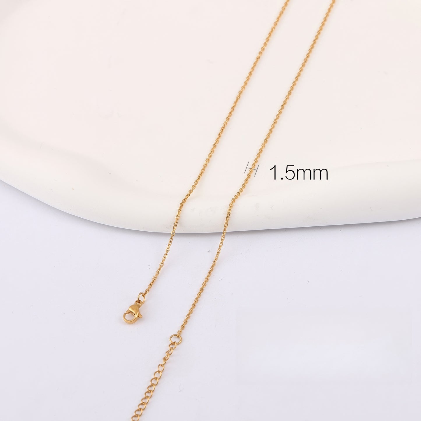 黄金素链 18K G50332